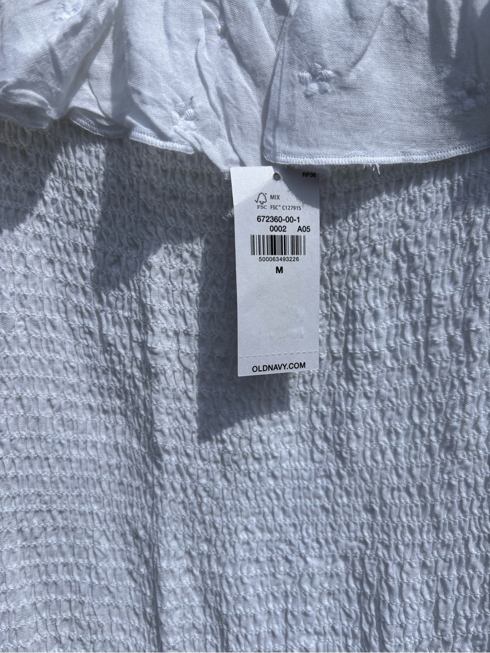 Old Navy White Smocked Ruffle Tiered Maxi Dress NWT Women’s Cottagecore Sundress - Picture 4 of 9